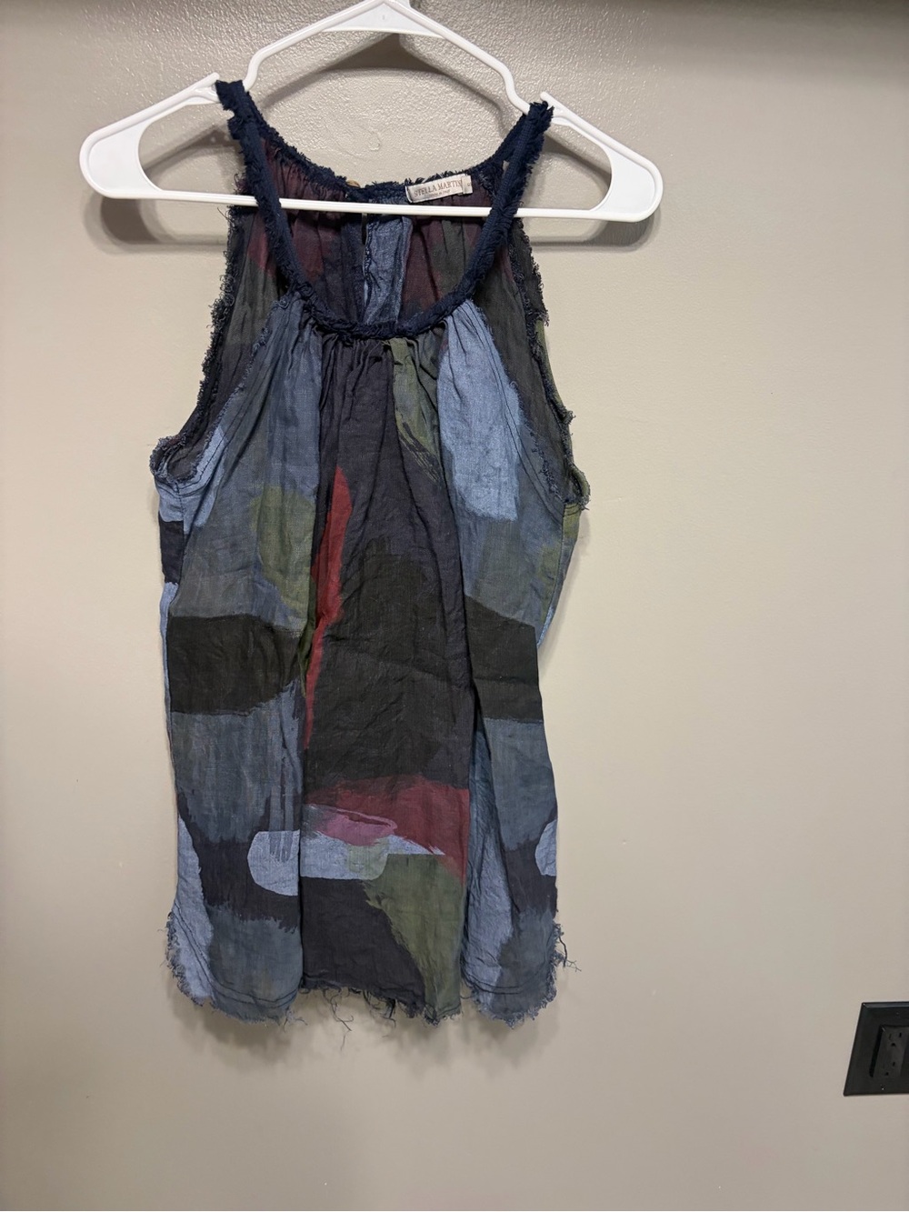 Multicolor Abstract Halter Camisole